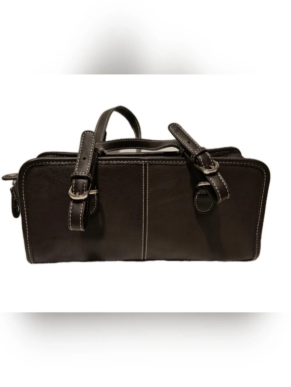 AmeriLeather Classy Leather Satchel Brown Shoioulder Bag